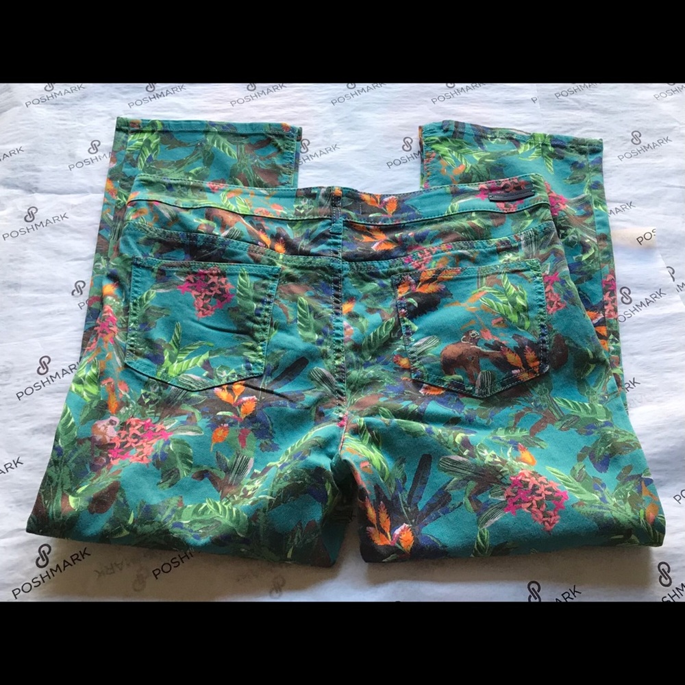 Pilcro Tropical Bootcut Jeans, 33 (blue motif) - Picture 9 of 10